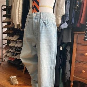 Veronica Beard High Rise Blake Straight Crop Jean in Aire 29